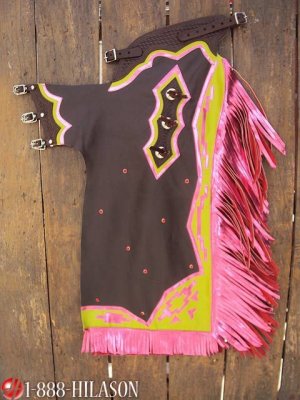 726 Bull Riding Soft Smooth Leather Rodeo Western Chaps