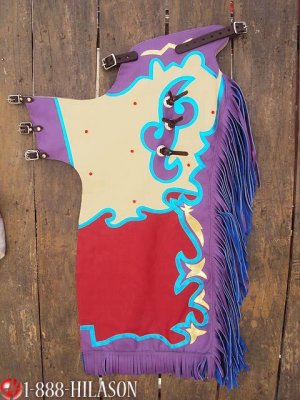 725 Bull Riding Soft Smooth Leather Rodeo Western Chaps