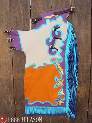 715 Bull Riding Soft Smooth Leather Rodeo Western Chaps