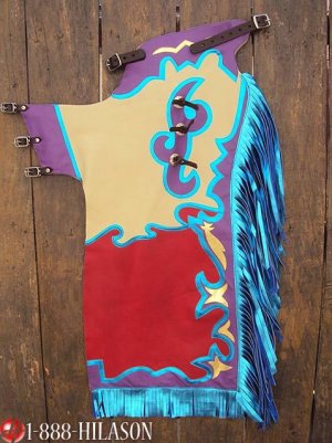 711 Bull Riding Soft Smooth Leather Rodeo Western Chaps