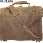 Rustic Vintage Leather Briefcase Backpack Laptop Bag- M