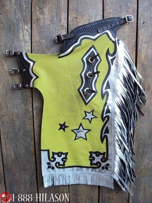 Bull Riding Soft Smooth Leather Rodeo Western Chaps 760
