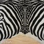 ZEBRA PRINT HAIR ON LEATHER BRAZILIAN COWHIDE RUG 493