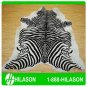 ZEBRA PRINT HAIR ON LEATHER BRAZILIAN COWHIDE RUG 494