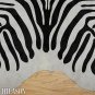 ZEBRA PRINT HAIR ON LEATHER BRAZILIAN COWHIDE RUG 496