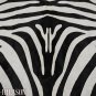 ZEBRA PRINT HAIR ON LEATHER BRAZILIAN COWHIDE RUG 496