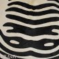 ZEBRA PRINT HAIR ON LEATHER BRAZILIAN COWHIDE RUG 496