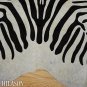 ZEBRA PRINT HAIR ON LEATHER BRAZILIAN COWHIDE RUG 500