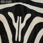 ZEBRA PRINT HAIR ON LEATHER BRAZILIAN COWHIDE RUG 500