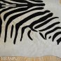 ZEBRA PRINT HAIR ON LEATHER BRAZILIAN COWHIDE RUG 500