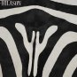 ZEBRA PRINT HAIR ON LEATHER BRAZILIAN COWHIDE RUG 503