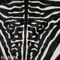 ZEBRA PRINT HAIR ON LEATHER BRAZILIAN COWHIDE RUG 508