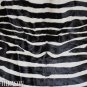 ZEBRA PRINT HAIR ON LEATHER BRAZILIAN COWHIDE RUG 508