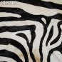ZEBRA PRINT HAIR ON LEATHER BRAZILIAN COWHIDE RUG 509
