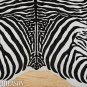 ZEBRA PRINT HAIR ON LEATHER BRAZILIAN COWHIDE RUG 510