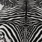 ZEBRA PRINT HAIR ON LEATHER BRAZILIAN COWHIDE RUG 510