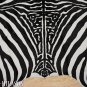 ZEBRA PRINT HAIR ON LEATHER BRAZILIAN COWHIDE RUG 513