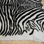 ZEBRA PRINT HAIR ON LEATHER BRAZILIAN COWHIDE RUG 513