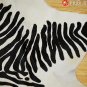 ZEBRA PRINT HAIR ON LEATHER BRAZILIAN COWHIDE RUG 513