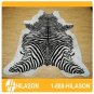 ZEBRA PRINT HAIR ON LEATHER BRAZILIAN COWHIDE RUG 513