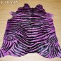 ZEBRA PRINT HAIR ON LEATHER BRAZILIAN COWHIDE RUG 522