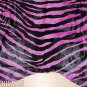 ZEBRA PRINT HAIR ON LEATHER BRAZILIAN COWHIDE RUG 522