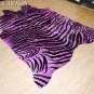 ZEBRA PRINT HAIR ON LEATHER BRAZILIAN COWHIDE RUG 522