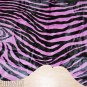 ZEBRA PRINT HAIR ON LEATHER BRAZILIAN COWHIDE RUG 523