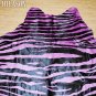 ZEBRA PRINT HAIR ON LEATHER BRAZILIAN COWHIDE RUG 523