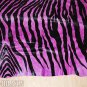 ZEBRA PRINT HAIR ON LEATHER BRAZILIAN COWHIDE RUG 523