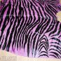 ZEBRA PRINT HAIR ON LEATHER BRAZILIAN COWHIDE RUG 523