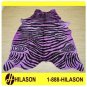 ZEBRA PRINT HAIR ON LEATHER BRAZILIAN COWHIDE RUG 523