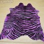 ZEBRA PRINT HAIR ON LEATHER BRAZILIAN COWHIDE RUG 524