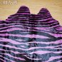 ZEBRA PRINT HAIR ON LEATHER BRAZILIAN COWHIDE RUG 524