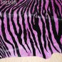 ZEBRA PRINT HAIR ON LEATHER BRAZILIAN COWHIDE RUG 524