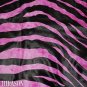 ZEBRA PRINT HAIR ON LEATHER BRAZILIAN COWHIDE RUG 524