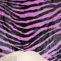 ZEBRA PRINT HAIR ON LEATHER BRAZILIAN COWHIDE RUG 525
