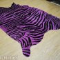 ZEBRA PRINT HAIR ON LEATHER BRAZILIAN COWHIDE RUG 525