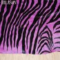ZEBRA PRINT HAIR ON LEATHER BRAZILIAN COWHIDE RUG 525
