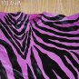 ZEBRA PRINT HAIR ON LEATHER BRAZILIAN COWHIDE RUG 525