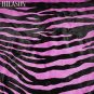 ZEBRA PRINT HAIR ON LEATHER BRAZILIAN COWHIDE RUG 525