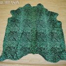 BABY ZEBRA PRINT HAIR ON LEATHER BRAZILIAN COWHIDE RUG