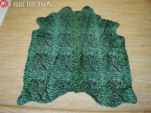 BABY ZEBRA PRINT HAIR ON LEATHER BRAZILIAN COWHIDE RUG