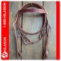 WESTERN LEATHER TACK HORSE BRIDLE HEADSTALL & REINS 003