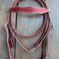WESTERN LEATHER TACK HORSE BRIDLE HEADSTALL & REINS 001