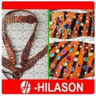 202 WESTERN LEATHER TACK ZEBRA HAIRON BRIDLE HEADSTALL BREAST COLLAR RHINESTONE