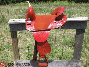 TW291 Hilason Treeless Western Barrel Trail Saddle 16