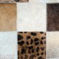 PL201 Cowhide Leather Hair-On PatchWork Cushion Pillow Cover