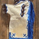 783 BULL RIDING NATURAL HAIR ON LEATHER RODEO CHAPS