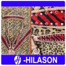 WESTERN LEATHER TACK HORSE BRIDLE HEADSTALL BREAST COLLAR CRYSTAL RHINESTONE SET